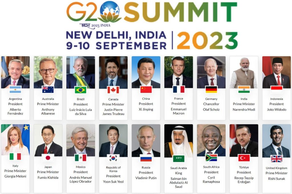 G20 Summit members in 2023